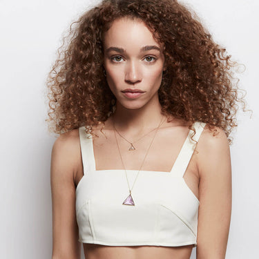 CLEAR QUARTZ GUARDIAN PENDANT NECKLACE GOLD (BABY)