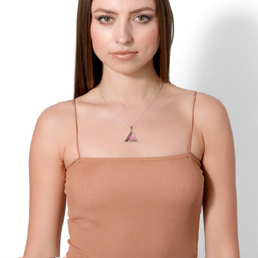 Silver Amethyst Necklace Pendant 