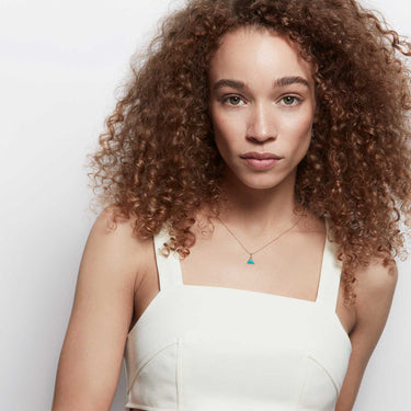 TURQUOISE LITTLE GUARDIAN PENDANT NECKLACE GOLD