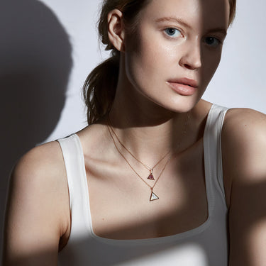 MOTHER OF PEARL GUARDIAN PENDANT NECKLACE SILVER (BABY)