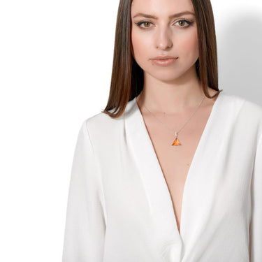 CITRINE GUARDIAN PENDANT NECKLACE SILVER (MEDIUM)